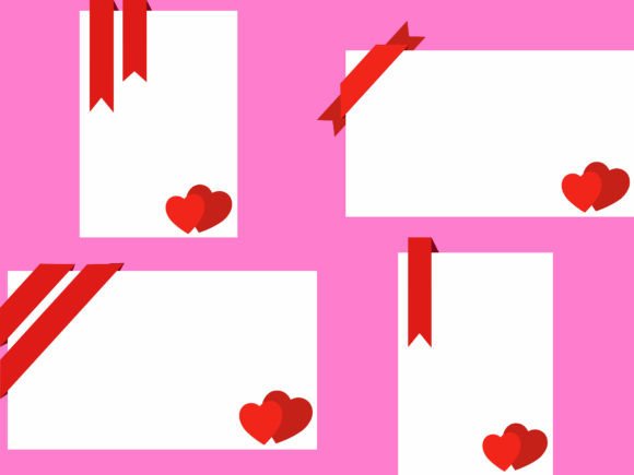 Frame Heart Background Valentines Day