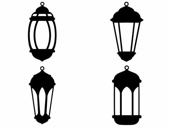 Islamic Lantern Silhouette Illustration