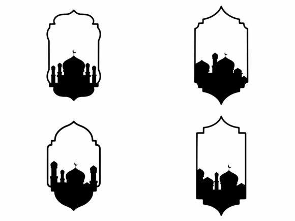 Islamic Mosque Silhouette Frame