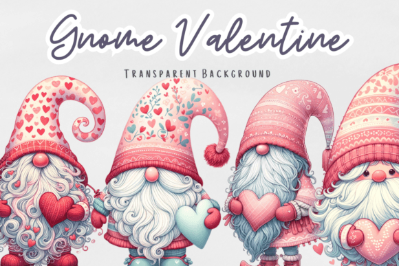 Valentine Gnome Clipart Watercolor Gnome